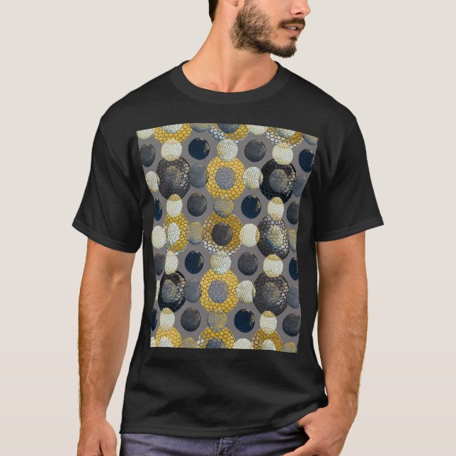 Camiseta Resumen Formas Geométricas: Coloridas Acuarelas. (Anverso)