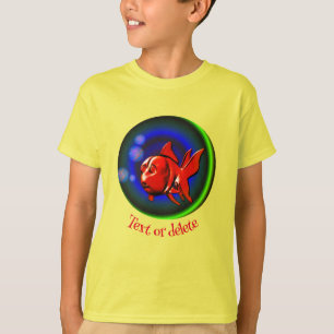 Camiseta Resumen Funny Red Goldfish Personalizado