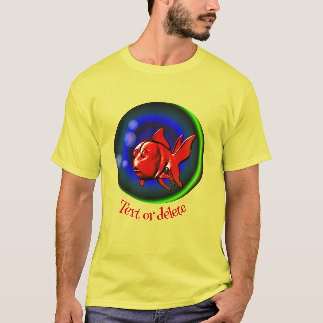 Camiseta Resumen Funny Red Goldfish Personalizado (Anverso)