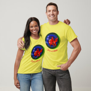 Camiseta Resumen Funny Red Goldfish Personalizado