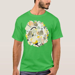Camiseta Resumen Geometría Orgánica Mustard