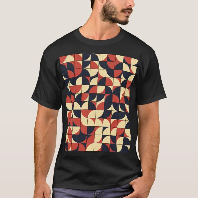 Camiseta Resumen geométrico: arte computacional. (Anverso)