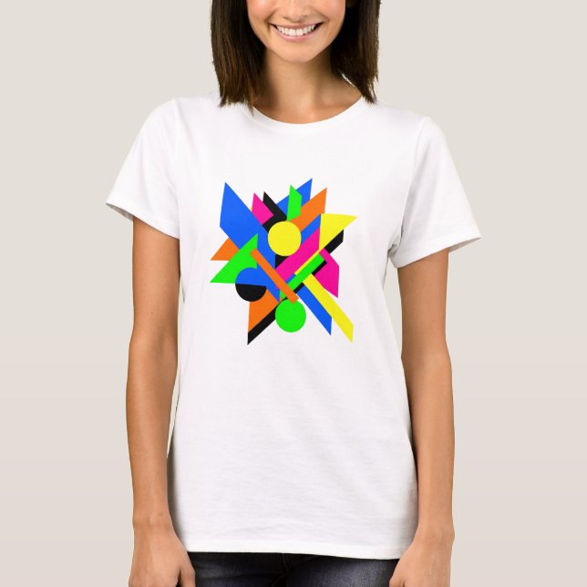Camiseta Resumen geométrico Arte Diseño negrita moderno (Anverso)