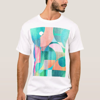 Camiseta Resumen geométrico brillante y colorido