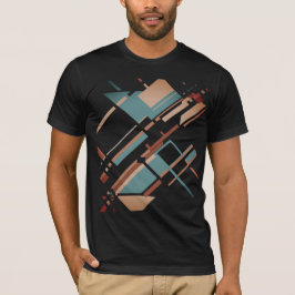 Camiseta Resumen geométrico del aspecto del MCM inclinado p