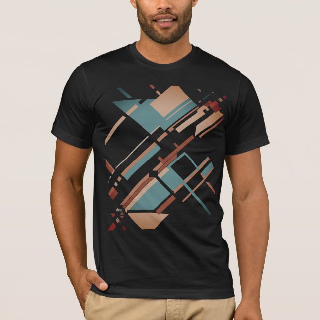 Camiseta Resumen geométrico del aspecto del MCM inclinado p (Anverso)