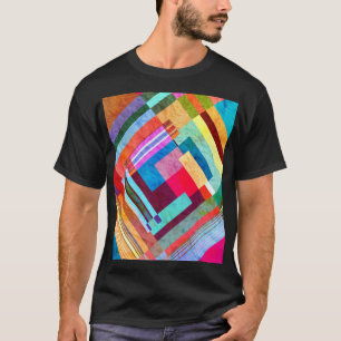 Camiseta Resumen geométrico, fondo de color gráfico.