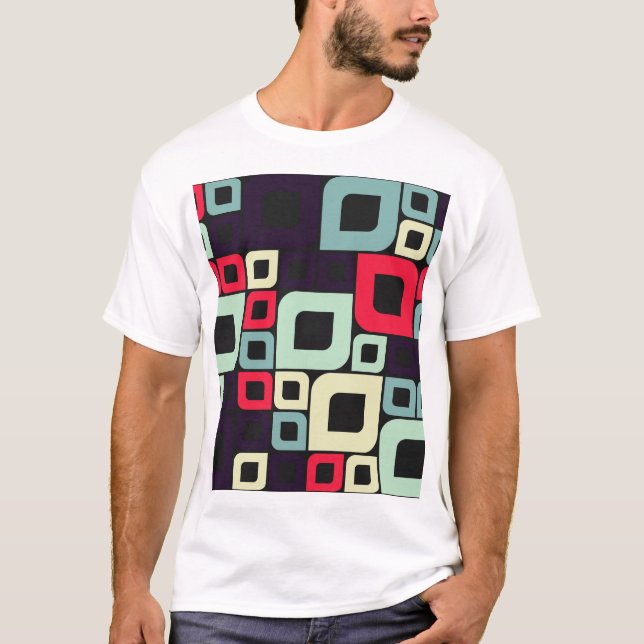 Camiseta Resumen Geométrico, Ilustracion de arte computacio (Anverso)