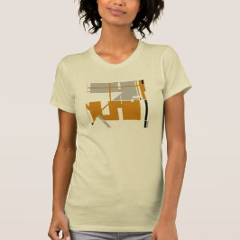 Camiseta Resumen geométrico inspirado en el Gris Oro Negro 
