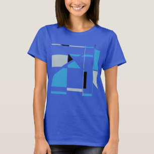 Camiseta Resumen geométrico inspirado en MCM en azul gris n
