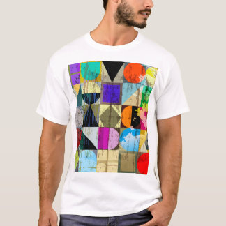 Camiseta Resumen geométrico: trazos y salpicaduras