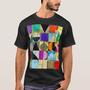 Camiseta Resumen geométrico: trazos y salpicaduras