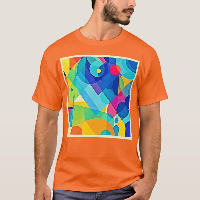 Camiseta Resumen geométrico vibrante (Anverso)