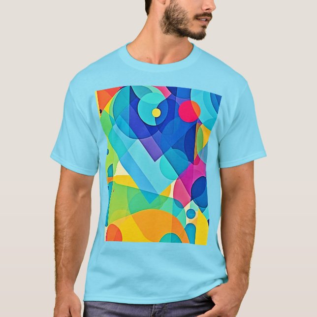 Camiseta Resumen geométrico vibrante (Anverso)