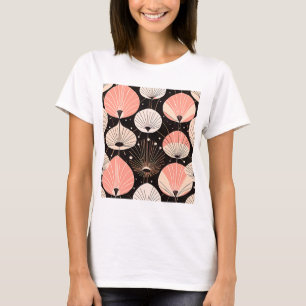 Camiseta Resumen Gotas Atómicas Geométricas Rosa