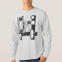 Camiseta Resumen gris Arte Cubista Geométrico inspirado en