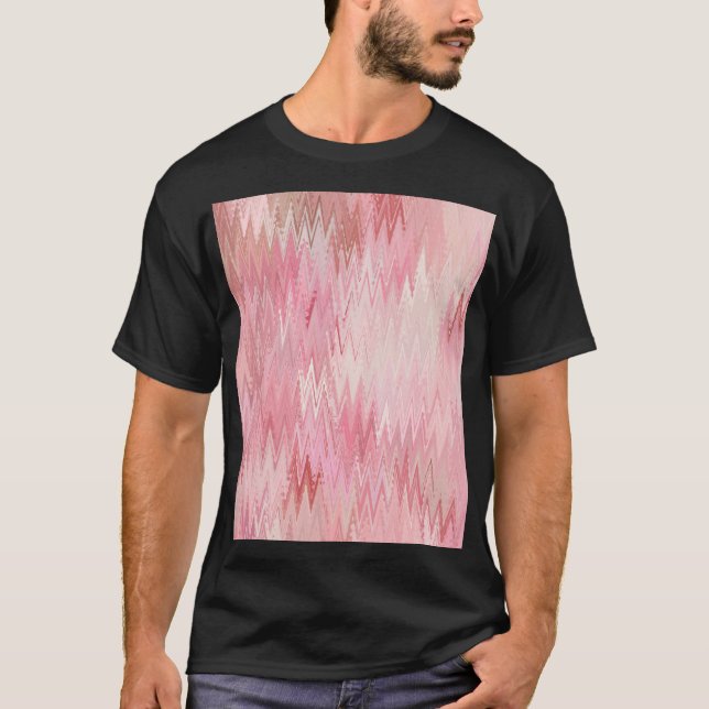 Camiseta Resumen Ilustracion de fondo de mosaico rosa (Anverso)