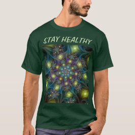 Camiseta Resumen ilustrado brillante arte fractal púrpura V