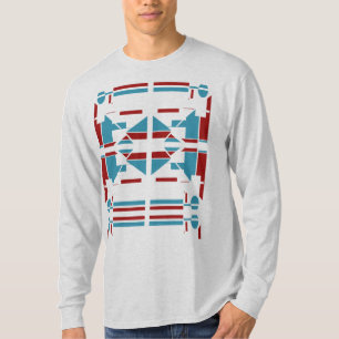 Camiseta Resumen inspirado en el arte del suroeste del rojo
