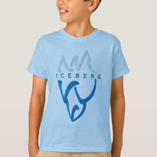 Camiseta Resumen Inspirador azul personalizado Arte de Iceb