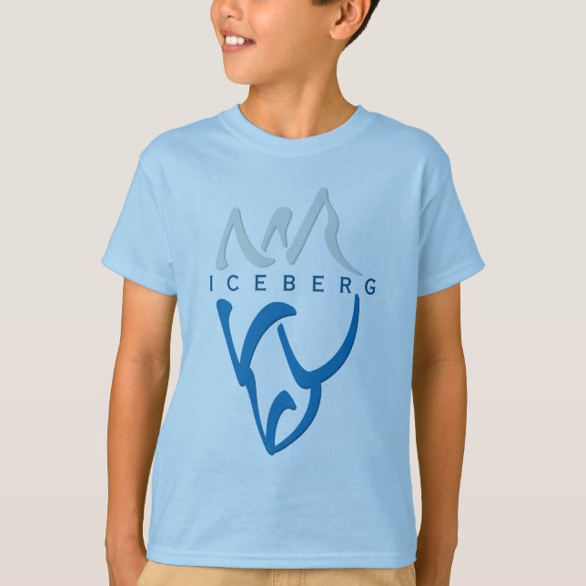 Camiseta Resumen Inspirador azul personalizado Arte de Iceb (Anverso)