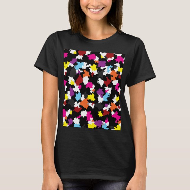 Camiseta Resumen irregular de color negro (Anverso)