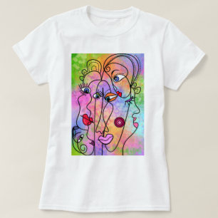 Camiseta Resumen Las Mujeres Se Enfrentan A La Pintura De E