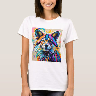Camiseta Resumen lindo divertido diseño de arte animal feli