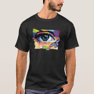 Camiseta Resumen Llorar Ojo Morado Mariposa Suave Chica Aes