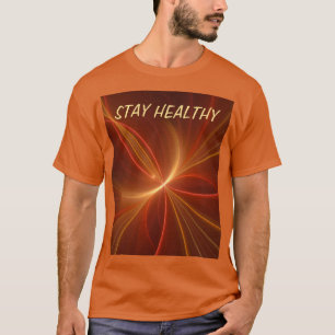 Camiseta Resumen místico Fractal Moderno Colores cálidos Te