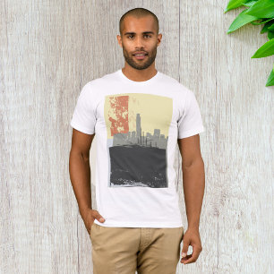 Camiseta Resumen moderno Antecedentes urbanos Entorno vibra