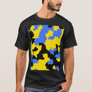 Camiseta Resumen moderno Diseño del patrón amarillo azul ne