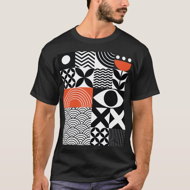 Camiseta Resumen moderno: tela de diseño artístico. (Anverso)