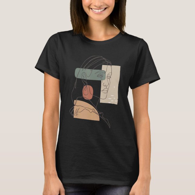 Camiseta Resumen Mujer Minimalista moderna Resumen arte de  (Anverso)