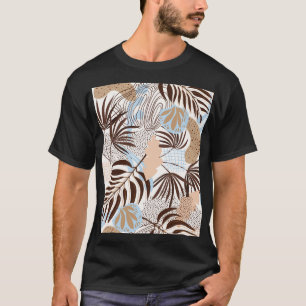 Camiseta Resumen Naturaleza Patrón de plantas exóticas
