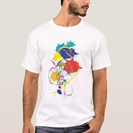 Camiseta Resumen Paint Splatter Design Guay moderno