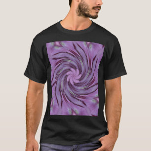 Camiseta Resumen Patrón floral Swirl Pink Hydrangea