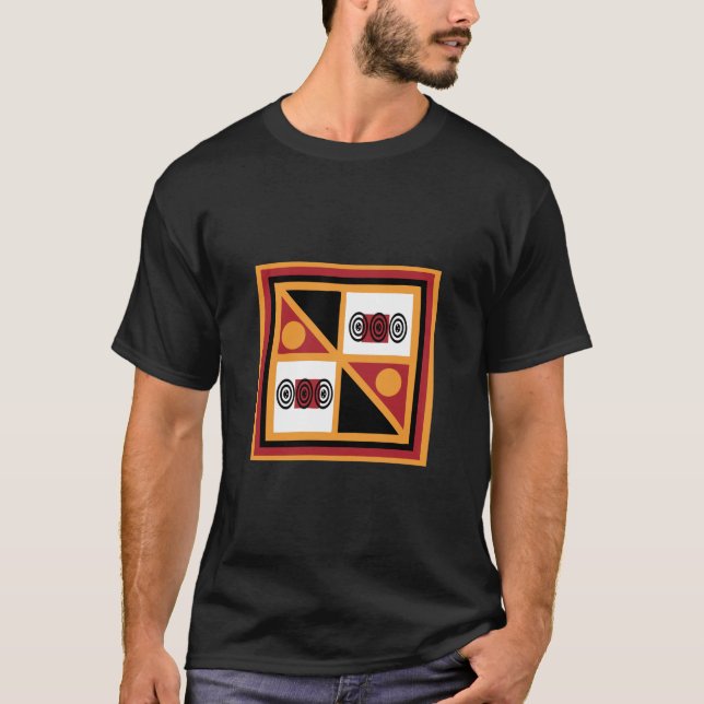 Camiseta Resumen Patrón geométrico tribal africano (Anverso)