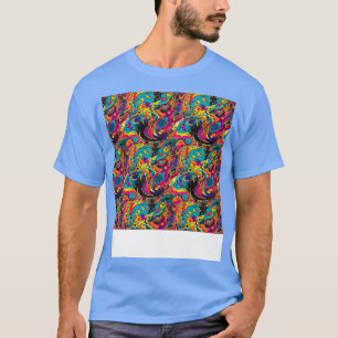 Camiseta Resumen Patrón sin costura Líneas geométricas Form
