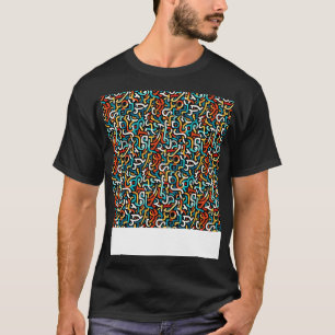 Camiseta Resumen Patrón sin costura Líneas geométricas Form