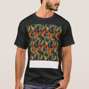 Camiseta Resumen Patrón sin costura Líneas geométricas Form