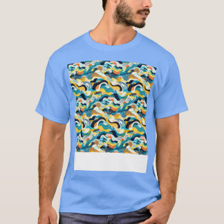 Camiseta Resumen Patrón sin costura Líneas geométricas Form