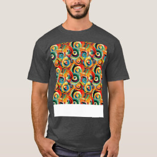 Camiseta Resumen Patrón sin costura Líneas geométricas Form