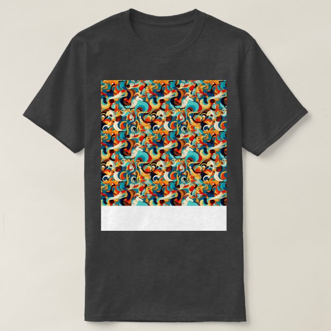 Camiseta Resumen Patrón sin costura Líneas geométricas Form (Diseño del anverso)