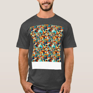 Camiseta Resumen Patrón sin costura Líneas geométricas Form