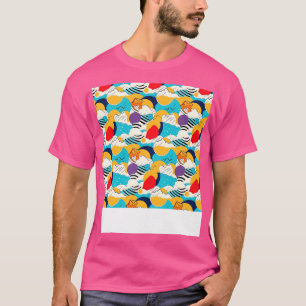 Camiseta Resumen Patrón sin costura Líneas geométricas Form