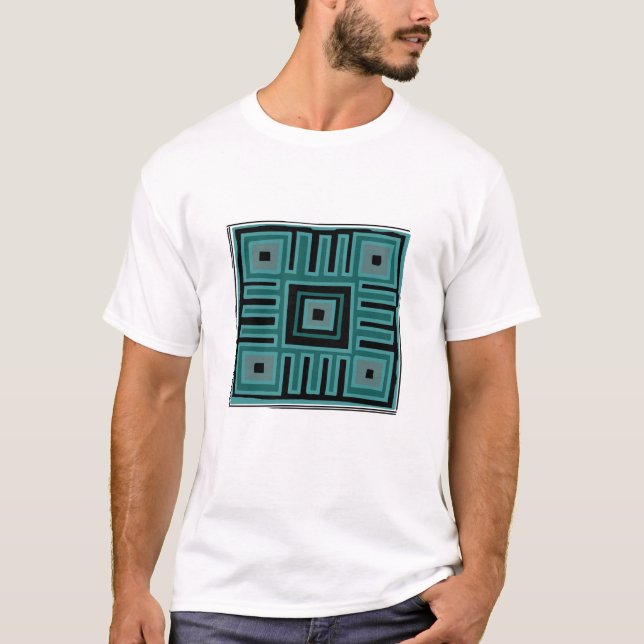 Camiseta Resumen Patrón tribal geométrico africano (Anverso)