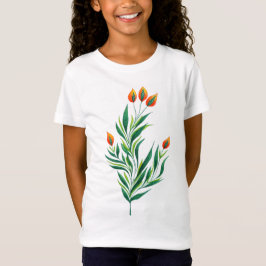 Camiseta Resumen Planta de primavera de arte botánico