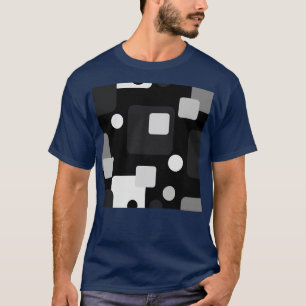 Camiseta Resumen retro espacio de sueño gris blanco sobre n