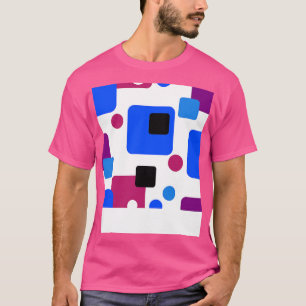 Camiseta Resumen retro espacio de sueño magenta azul negro 